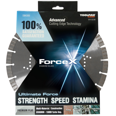 Diamond Blade 300mm x 20mm Multi-Material 15mm Turbo Segment Force X